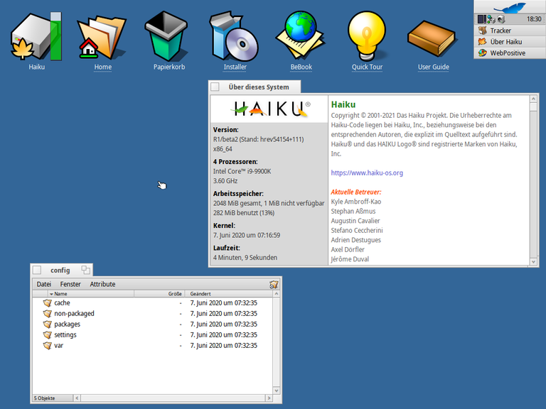 Von OS by Haiku, Inc./Screenshot by PantheraLeo1359531 😺 (Diskussion) 17:36, 1 March 2021 (UTC) - HaikuOS R1/beta2 (Revision hrev54154+111), MIT