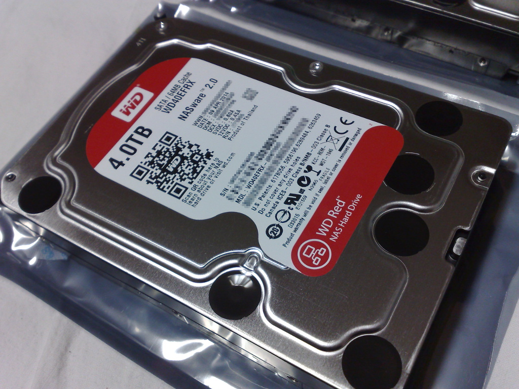 Western Digital Red 4TB SATA NAS-optimized 3.5'' HDD
